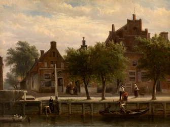 Veduta del porto di Hasselt, Overijssel
