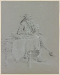 Cavaliere seduto al tavolo