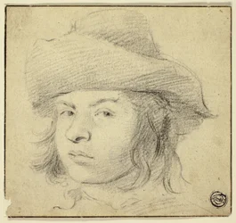 Busto di giovane uomo con cappello