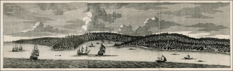 Veduta di Costantinopoli e Pera del 1698 di Cornelis De Bruyn