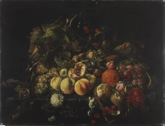 Natura morta con fiori e frutti