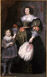 Madame Charlotte Butkens-Smit van Cruyninghen e suo figlio Johannes-Amatus