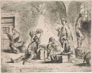 Prigionieri in prigione (Scene di genere)