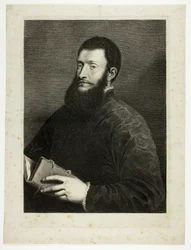 Ritratto del poeta Pietro Aretino, da Cabinet Reynst; Variarum imaginum a celeberrimis artificibus pictarum Caelaturae (Cabinet Reynst: Incisioni di varie immagini dipinte da artisti famosi)