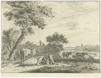 Paesaggio con mucche