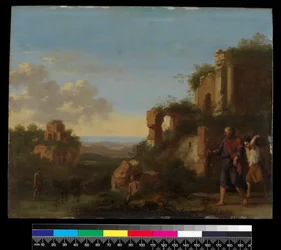 Paesaggio, con Abramo e Isacco, prima del 1667