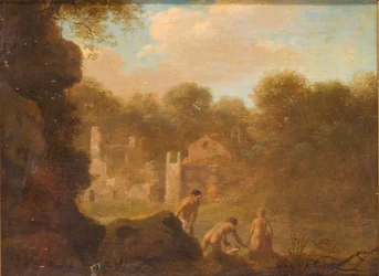 Paesaggio con ninfe che si bagnano, 1606-1667