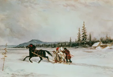 Abitanti in slitta, c.1855