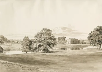 Palazzo di Betley: disegno a lavaggio seppia, ott 1820