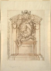 Disegno, Progetto per un monumento, 1750 ca.