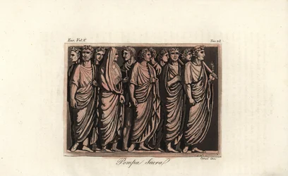 Nobili romani con corone d