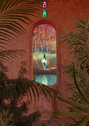 Arco portale di cristallo luminoso