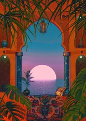Arco del tramonto tropicale
