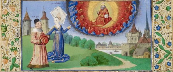 La filosofia istruisce Boezio sul ruolo di Dio, ca 1465