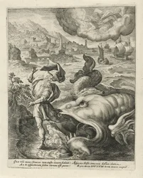 Il pesce vomita Giona sulla terra
