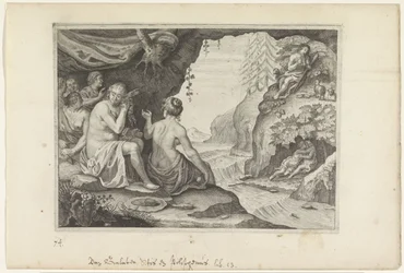 Polifemo e Aci amano Galatea