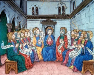 La discesa dello Spirito Santo (c.141v). 1476