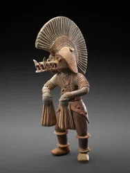 Danzatore con elmo di coccodrillo, 300 a.C.-300 d.C.