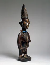Figura gemella (ere ibeji), regione di Ila-Orangun, Nigeria, fine XIX o inizio XX secolo