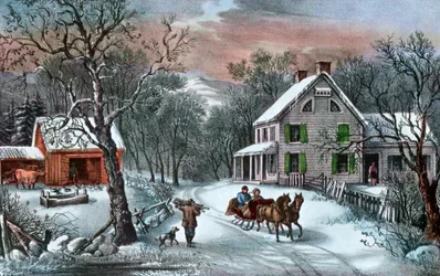 Fattoria americana in inverno, 1868