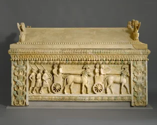 Sarcófago di calcare: il sarcófago di Amathus, c.460 a.C.