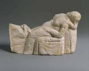 Statuetta ellenistica di una scena di parto, c.310-30 a.C.