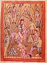 Ingresso trionfale di Gesù a Gerusalemme (miniatura, ca. 1085)