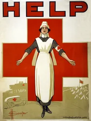 Manifesto della campagna per la Croce Rossa Australiana, pub. 1914-18