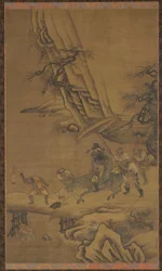 Zhong Kui e demoni che attraversano un ponte, XV secolo