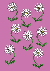 Margherite ripetute sfondo rosa (digitale)