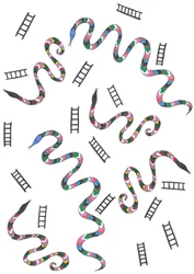 Serpenti e scale, 2024 (tecnica mista)