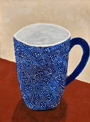 Tazza con motivi blu