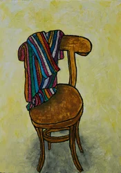 Poltrona accogliente e colorata