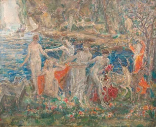 Decorazione per la primavera: La terra che si risveglia, es. 1924 (olio su tela)