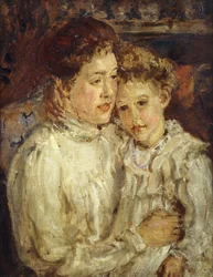 Madre e figlio, 1900 circa (olio su tela)