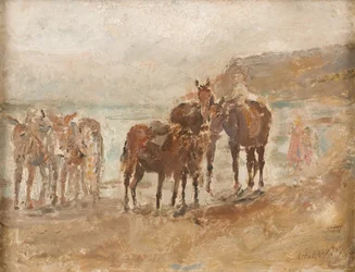 La baia di Robin Hood con gli asini, 1935 circa (olio su tavola)