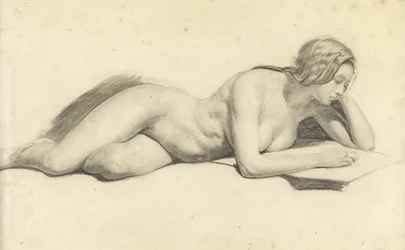 Studio di un nudo femminile che legge