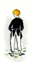 Illustrazione per la commedia prodotta da Jules Renard dal suo romanzo "Carrot Head"