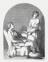Illustrazione per il poema La Principessa di Tennyson (incisione)
