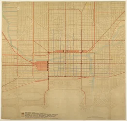 Tavola 80 dal Piano di Chicago, 1909: Chicago. Diagramma del Centro Città, Mostrando il Proposto...