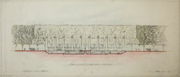 Potomac Round Point, Washington D.C., schizzo della sezione, 1909
