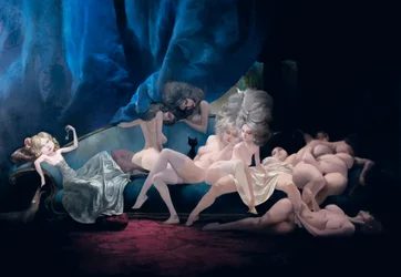 La giovane sposa e le sue amiche (dalla fiaba «Barbablù» di Charles Perrault)