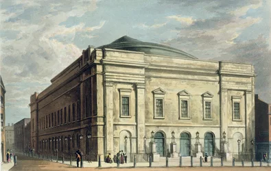 Teatro Reale, Drury Lane, a Londra, progettato da Benjamin Wyatt nel 1812, 1826