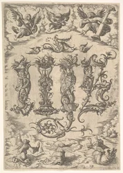 Monogramma IHS circondato da sei angeli, ca. 1485-1536