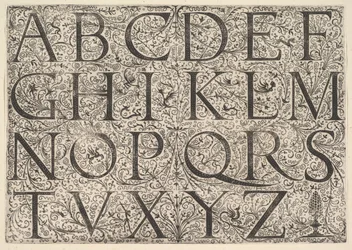 Alfabeto maiuscolo romano, ca. 1520