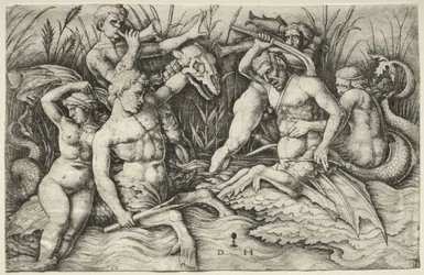 Due Tritoni che Combattono - Battaglia degli Dei del Mare (parte destra)