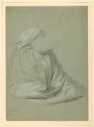 Studio di drappeggio per "Una Maddalena"