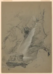 Disegno, cascate di Bash-Bish, South Egremont, Massachusetts, 18 luglio 1859