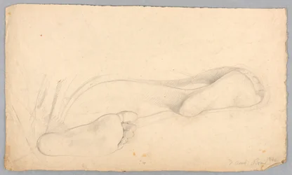 Disegno, fondo di un paio di piedi, 1840
