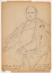 Disegno, James Lenox seduto, 19 febbraio 1874